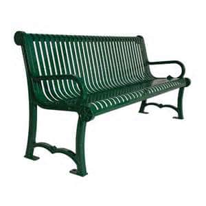 charleston outdoor bench with back