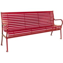 hamilton outdoor bench with back
