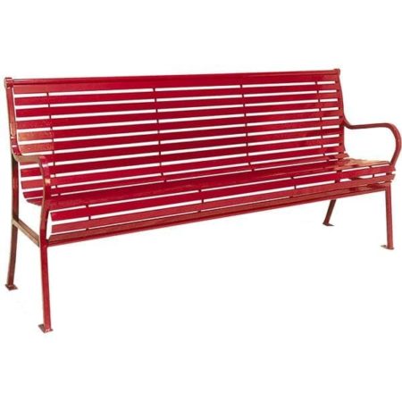 hamilton outdoor bench with back