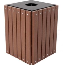 outdoor square trash can